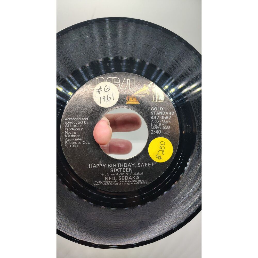 Neil Sedaka - RCA Gold Standard-Happy Birthday , Sweet 16 / The Diary 45 Record